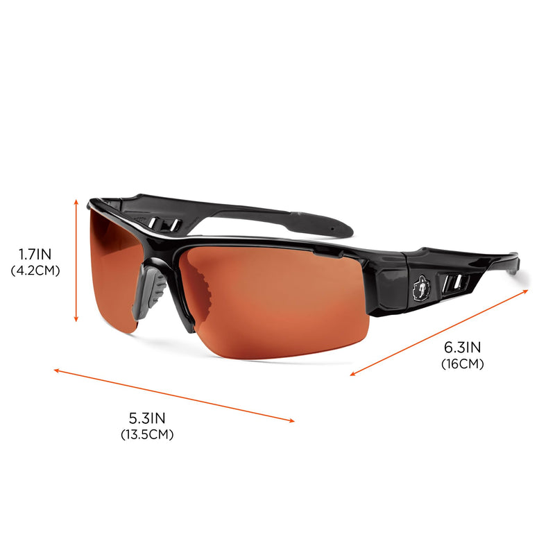 Ergodyne Skullerz DAGR Polarized Safety Sunglasses Copper Lens
