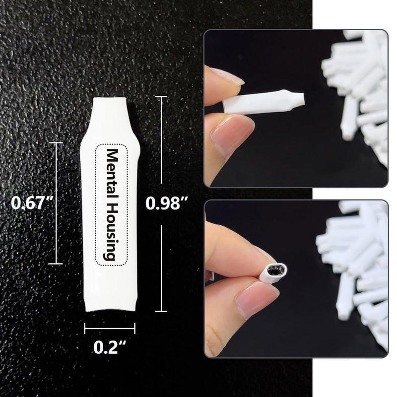 100pcs White Dry B-Connector Wire Telephone Alarm Wire Crimp Beanies Splices for Low Voltage