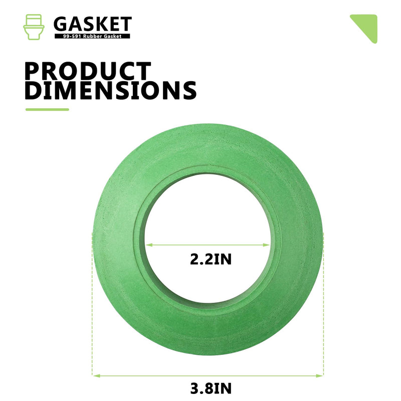 1 Pack 99-591 Toilet Tank to Bowl Gasket for Gerber toilet 28-299/380 | for Gerber 384/385/790 Tank,and 21-752 ,21-372 Bowls and for Other Gerber toilets,Replace 99-582/99-537