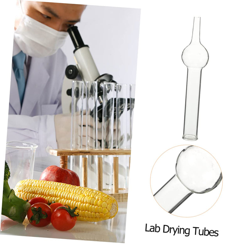 DOITOOL Glass Drying Tubes 5Pcs Single-Ball Drying Tubes for Chemistry Experiments Laboratory Glass Tubing for Teaching Transparent Lab Glassware 5.51 X 0.90 X 0.90In