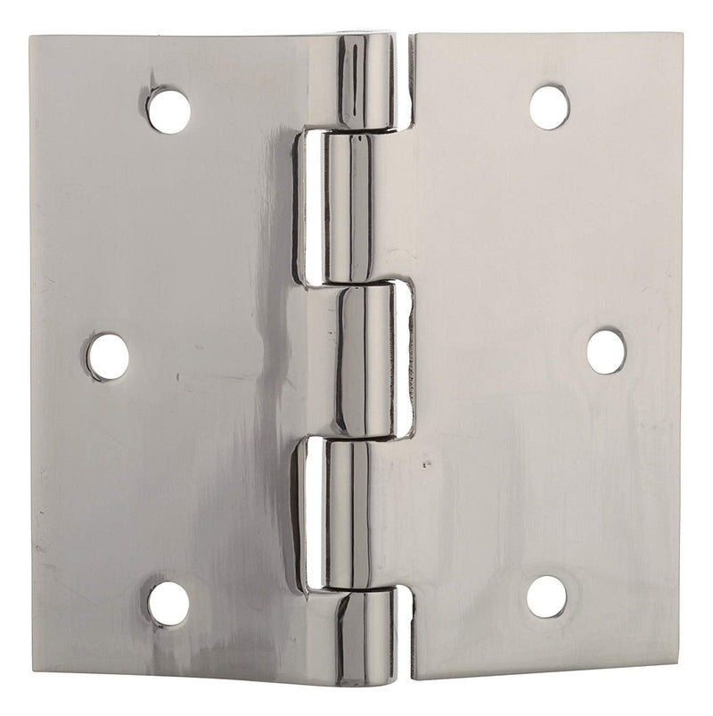 SSISKCON Stainless Steel Square Corner Hinge, C-Hole, Mirror, 3"x3", 1-Pack