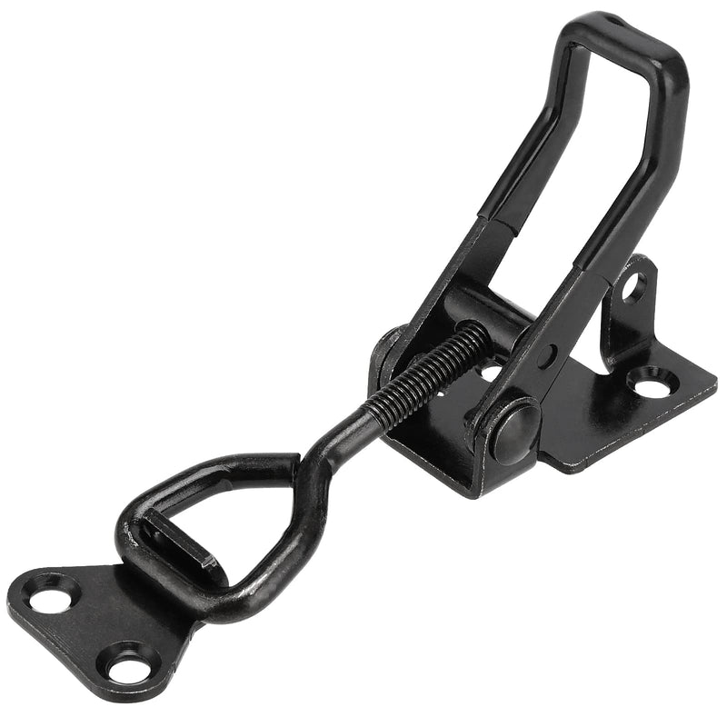4 Pack Black Toggle Latch Clamp, 4002 Style Pull Action Latch Toggle Clamp, Quick Release Toggle Latch with Lock Hole, Adjustable Toggle Clamp for Trunk Jig Door Toolbox