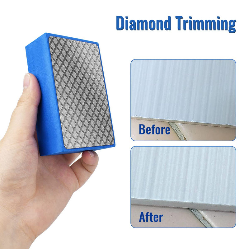1 Pcs Diamond Hand Pad Sanding Block Sharp Glass Grinding Polishing Pad Sanding Block Foam Backing Hand-Held Sanding Block for Sanding Polishing Marble Tile Ceramics (200#) 200#