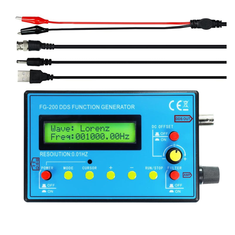 0.01Hz-500kHz DDS Signal Function Generator 7.83HZ Schumann Resonator Frequency Generator Portable Multifunction Waveform Generator,Ideal for Oscilloscope Calibration,