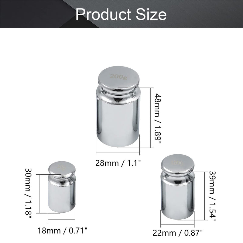 Utoolmart 4pcs Calibration Weight Set 200g 200g 100g 50g M1 Precision Grams Scale Weights Chrome Plated Steel for Digital Balance Scales - 550g in Total 1pcs 200g+100g+50g M1