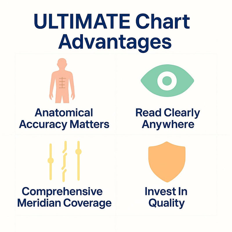 Miridia Acupuncture Chart - Huge Laminated Anatomical TCM Meridian & Points Poster - Clinic/Study Use - Accurate Acupuncture Point Chart - Clear Labels - Comprehensive Meridian System - 36x36, Male 36"L x 36"W