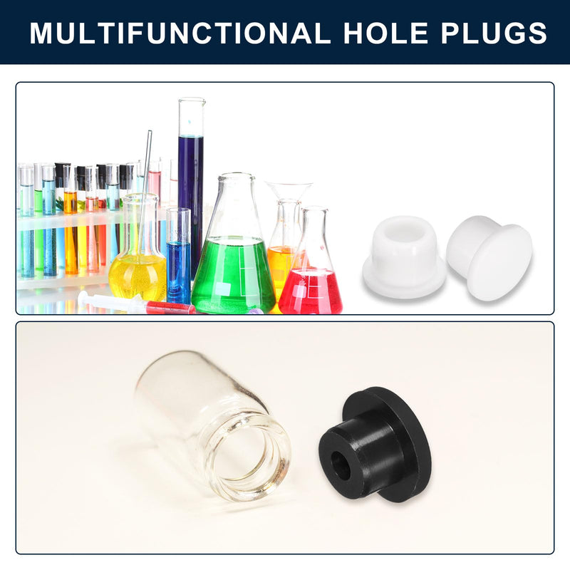 uxcell 10 Pcs Black Plug Holes, Waterproof Rubber Button Plug for 27mm / 1.06" Hole
