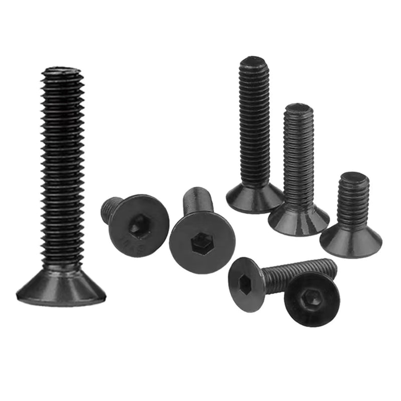 M3-0.5 x 14mm Flat Head Socket Cap Screws, 10.9 Grade Alloy Steel,DIN 7991,Allen Socket Drive, Black Oxide Finish, Machine Thread, Countersunk Bolts,Fully Thread Quantity 60 M3-0.5 x 14mm（60 PCS）