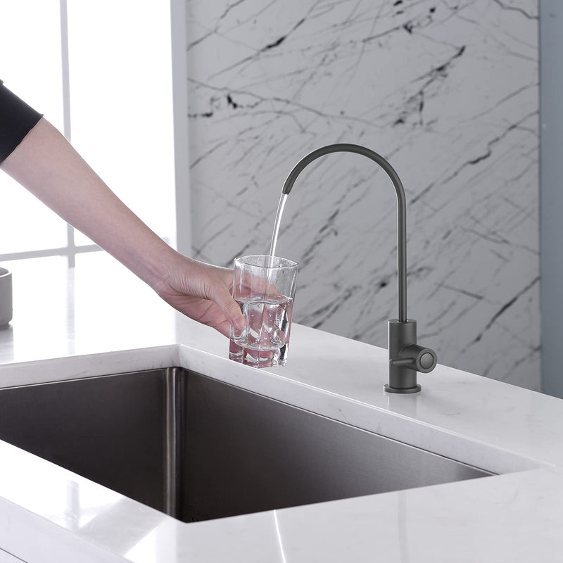 Drinking Water Faucet, Kitchen Water Purifier Faucet, Water Filtration Reverse Osmosis Faucet，Osmosis Bar Sink Faucet, Matte Black, PB2002
