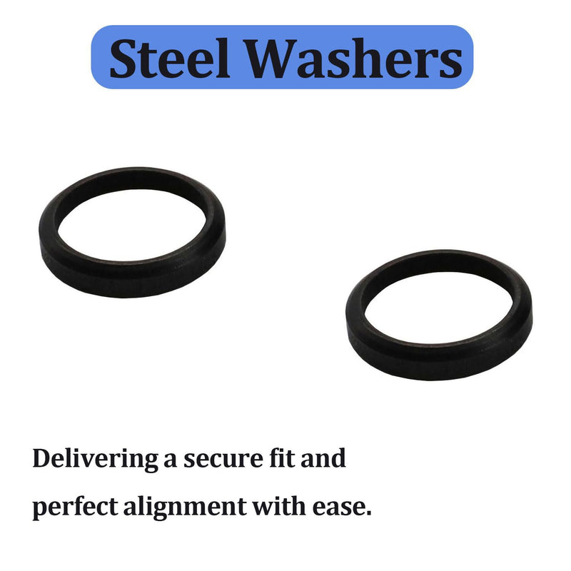 Thread Protector, 1/2 x 28 to 5/8x24 with Crush Washer Steel (2 Pack)