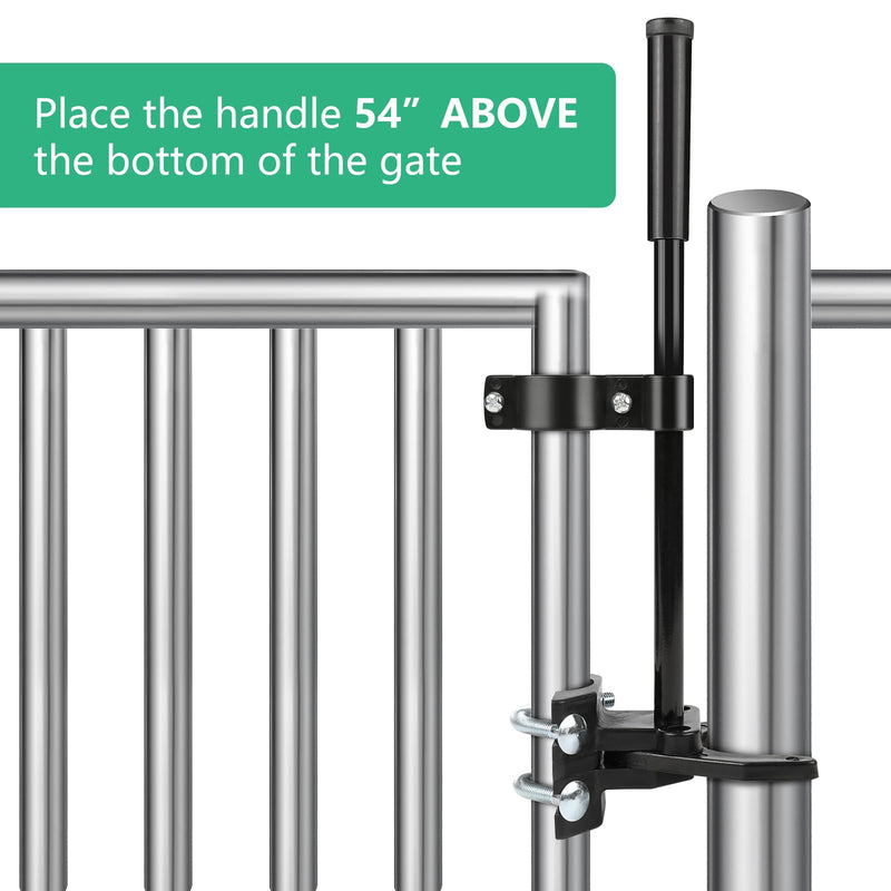 Pool Gate Latch, Gate Latch for Pool Gate Safety Latch, Auto Pool Gate Lock in Pool Fence, Pool Lock for Gate, Chain Link Fence Gate Latch, Horizontally (1-3/8" x 2-1/2") 1-3/8" x 2-1/2"