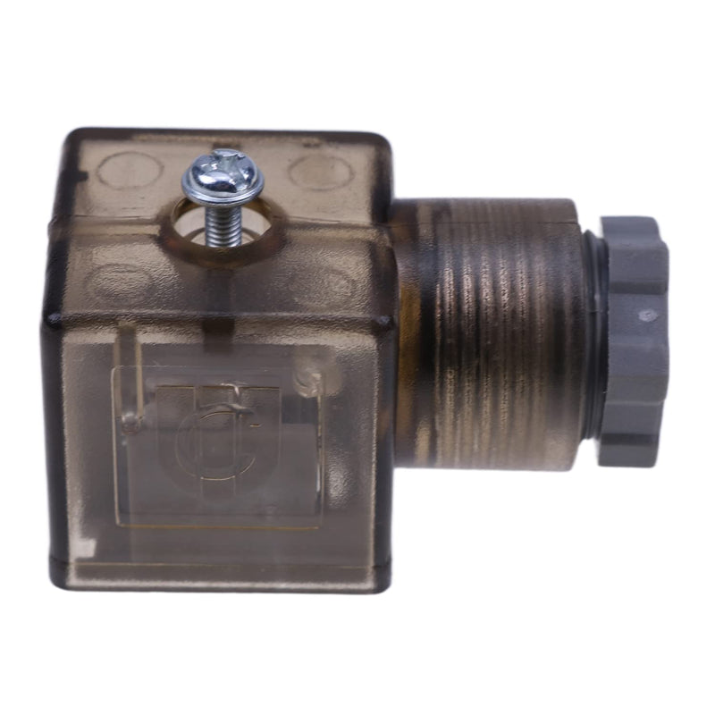 AIVWUMOT 12V & 24V DIN 43650 Type A Solenoid 3 Prong Connector with Led Indicator Light