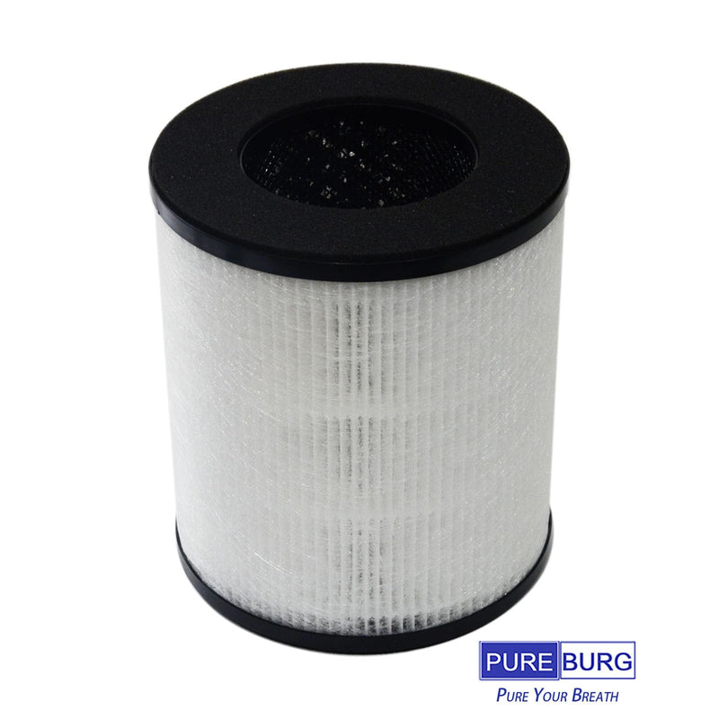 PUREBURG Replacement Filter Compatible with Tredy TD-1300, Tenergy Renair, Cool-Living CL-6070A, BEABA HEPA Air Purifer, H13 HEPA Activated Carbon 2-in-1 2-Pack