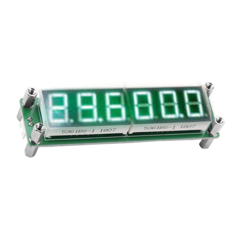 Signal Frequency Counter, High Resistance LED Display Digital Cymometer Tester Double Button Control Measurement Modules Accessories Brightness Adjustable 1MHz to1000MHz PLJ 6LED H (Green Font)