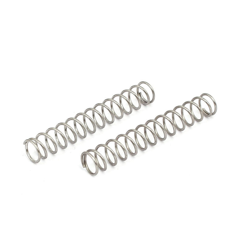 uxcell Compression Spring,304 Stainless Steel,8mm OD,0.8mm Wire Size,50mm Free Length,Silver Tone,20Pcs