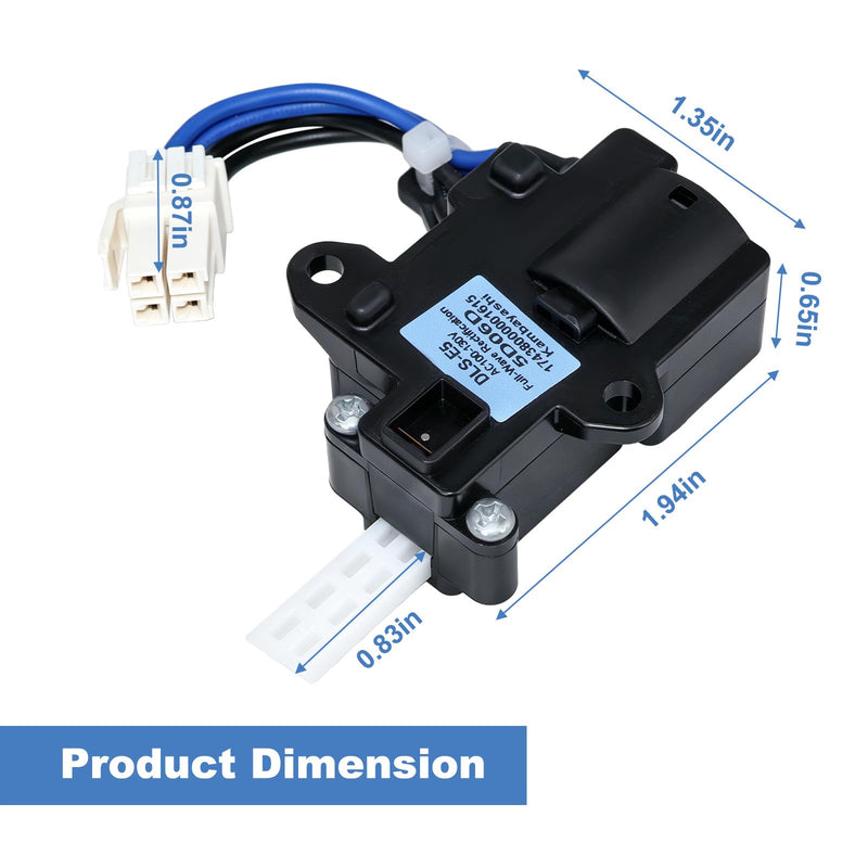 5304511338 Washer Switch Door Lid Lock Assembly, Compatible with Frigidaire Washing Machine, Replaces 5304511338 17438000001615 DLS-E5 4584280 AP6261624 PS12176462 EAP12176462 Washer Switch Door Lock