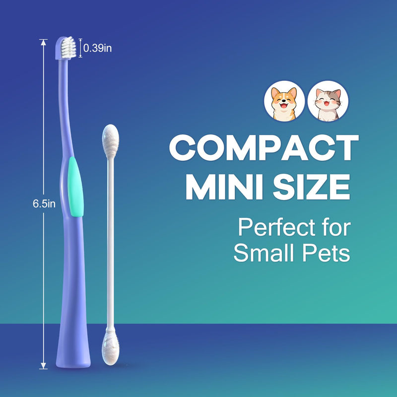 Enzymatic Dog & Cat Toothpaste with Nano-Hydroxyapatite + Medium-Soft Bristles Toothbrush