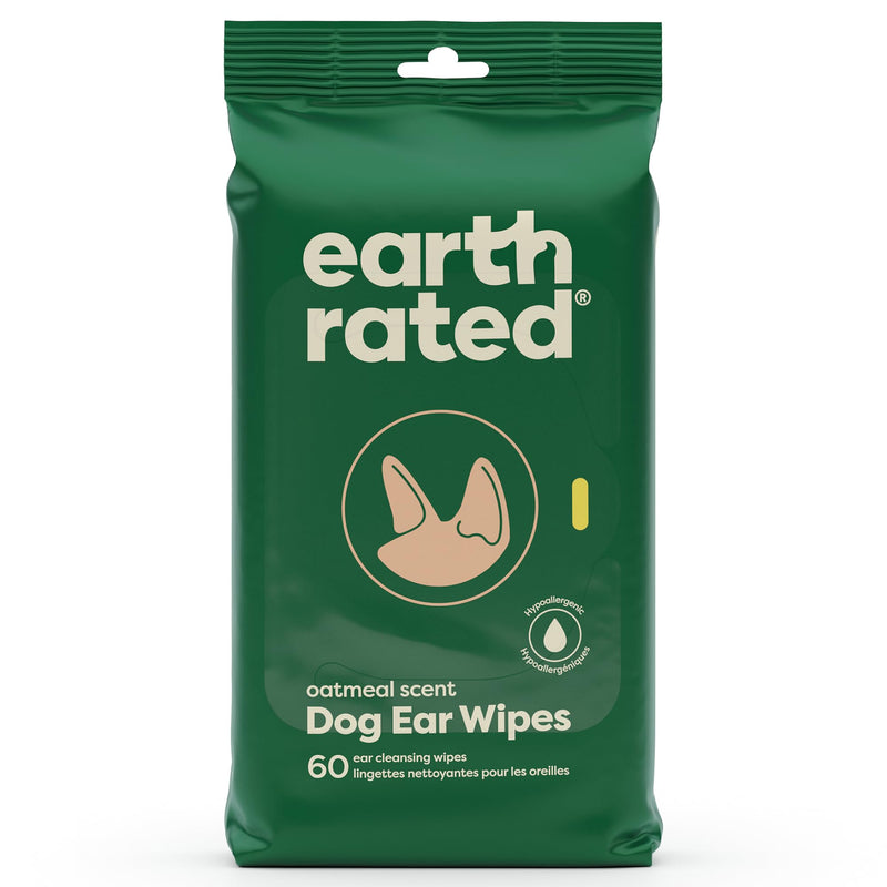 Earth Rated Ear Wipes & Grooming Wipes Bundle - Includes 60 Wild Oat-Scented Pet Ear Wipes and 100 Lavender-Scented Grooming Wipes.