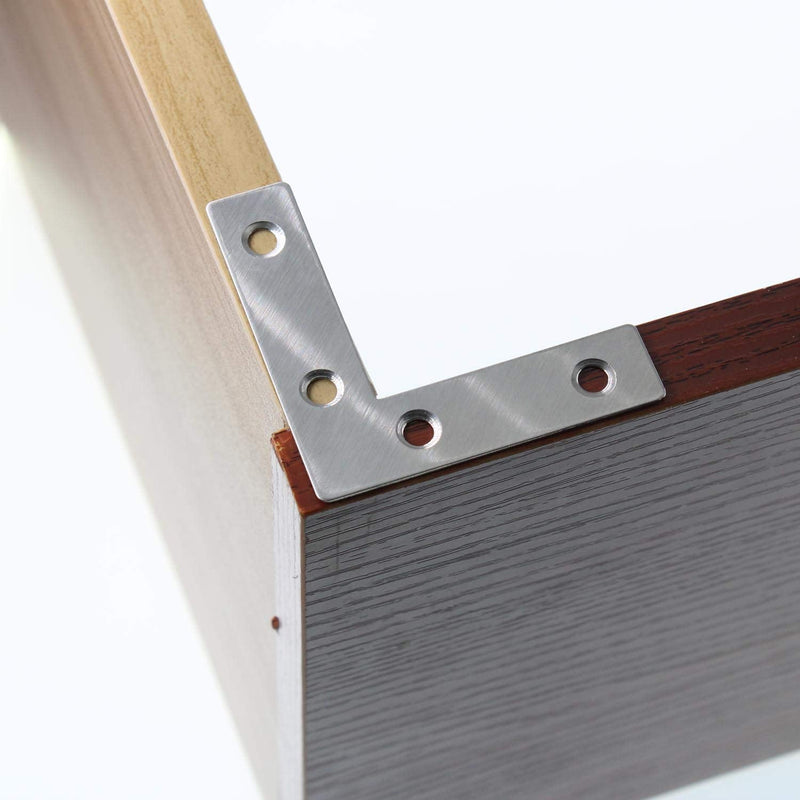 10 Pack Repair Mending Bracket Plate,ULIFESTAR Stainless Steel L Shape Flat Corner Brace Bracket for Wood,Metal Fixing Joining Bracket Support Brace for Shelves,Furniture and Cabinet 10Pack(60x60mm) 60*60mm/2.4*2.4''