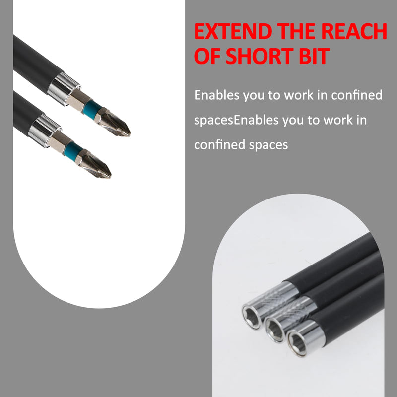 3pcs Magnetic Screw Drive Guide Drill Bit Tip Holder, Quick Release Screwdriver Bit Holder Extension Bar Drill Screw Adapter for Nuts Drill and Handheld Driver