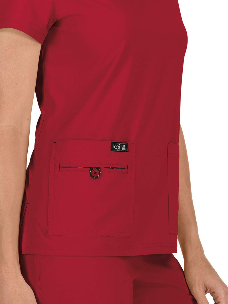 KOI Basics 373 Women's Becca Top Small Ruby