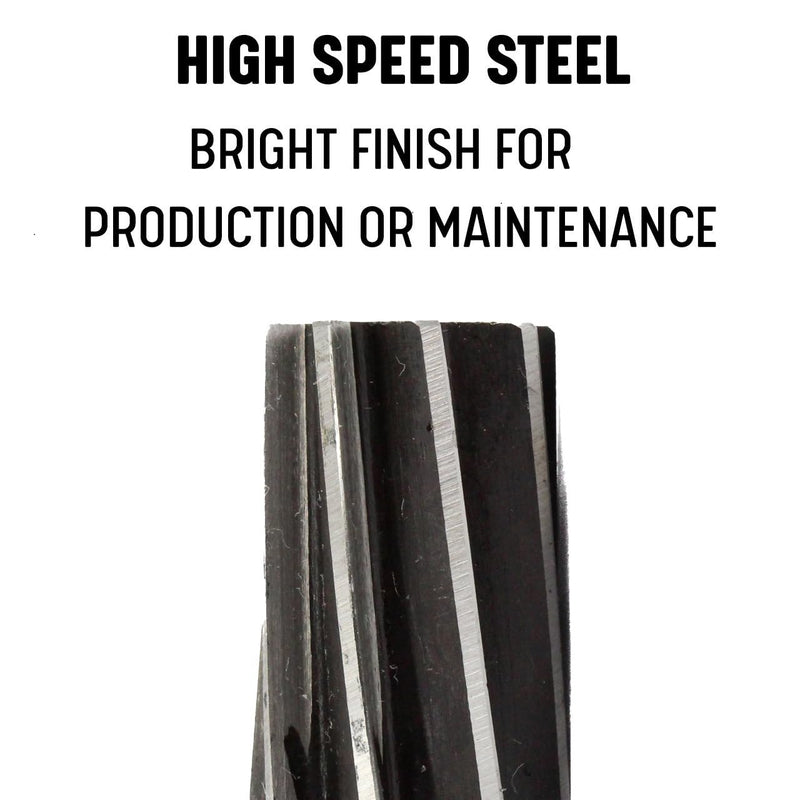 Drill America DWRTPRS1/8 1/8" High Speed Steel Spiral Flute Taper Pipe Reamer, DWR Series
