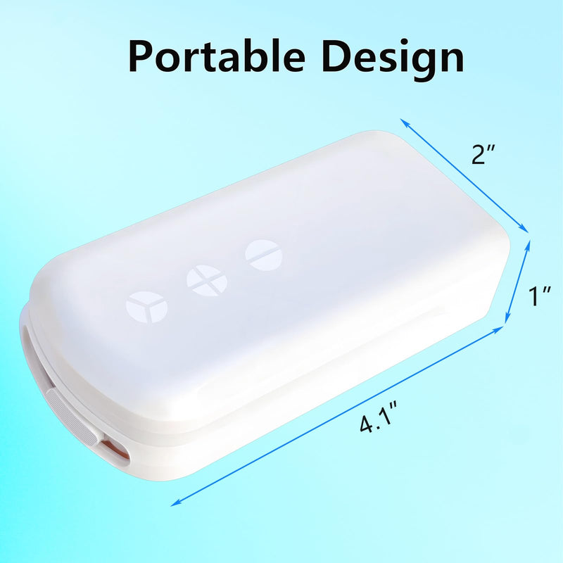 Pill Cutter for Multiple Pills, Pill Splitter for Large, Small and Tiny Pills 1/2 1/3 1/4 - Upgraded Dual Blade for Clean Cutting, with Adjustable Centering Device