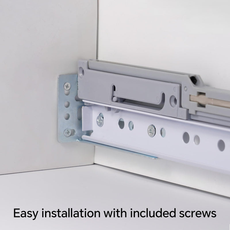Face Frame Rear Mounting Brackets 5 Pairs for Drawer Slide Cabinet Drawer Guides Slides Rails Bracket for Face Frame Install, with Screws Face-Frame Socket