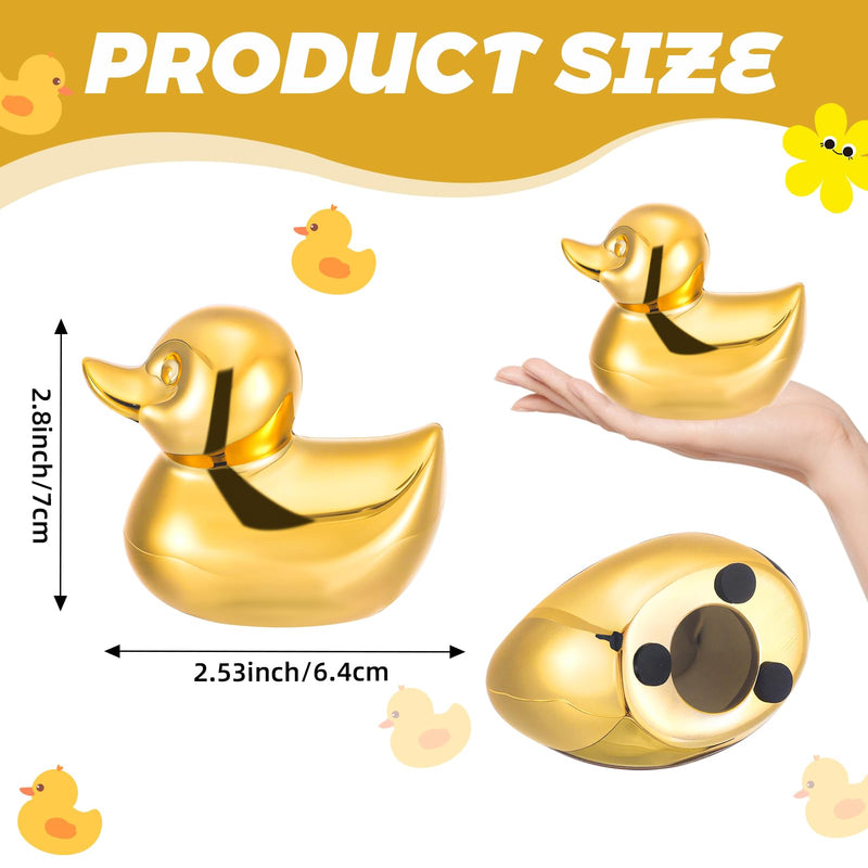 2 Pcs Duck Design Toilet Bolt Caps Ceramic Cute Toilet Bolt Covers Decorative Gold Floor Bowl Caps for Home Bathroom Decor