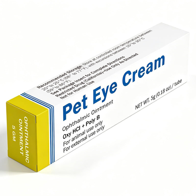 Starmixus Pet Eye Ointment, Soothes Irritation, Discharge & Tear Stains, Professional-Grade Eye Cream for Cats, Dogs, Horses, Birds, Cattle, Sheep and Puppies, Kitten - 1 Tube 5g (0.18oz)
