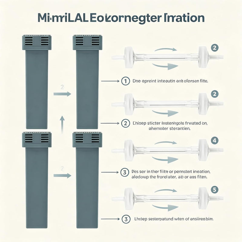 4Pack Replacement Filter Cartridge & Check Valve Maintenance Kit for Air Purifier