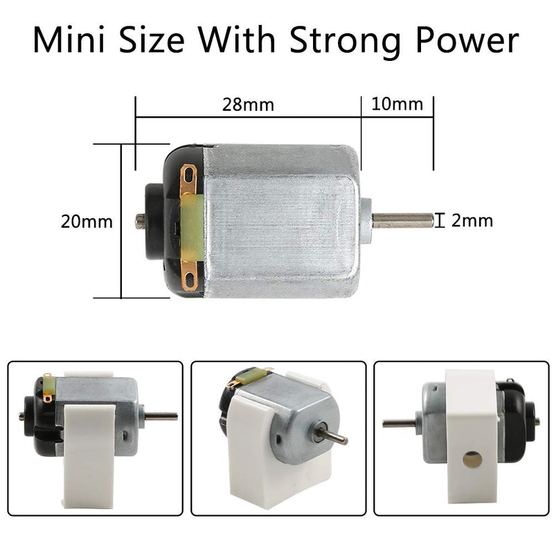 Sntieecr 6 Set DC Motors Kit, Mini Electric Motor 3V 15000RPM with 66 PCS Plastic Gears, AA Battery Holder Case, Motor Bracket, Shaft Propeller and Rocker Switch for DIY Toys Science Projects