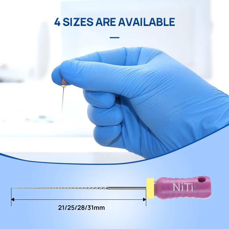 JMU Endodontic Root Canal K Files, #10 NITI Hand Use K-Files 21mm, 6pcs/Box #10 (21mm) 1