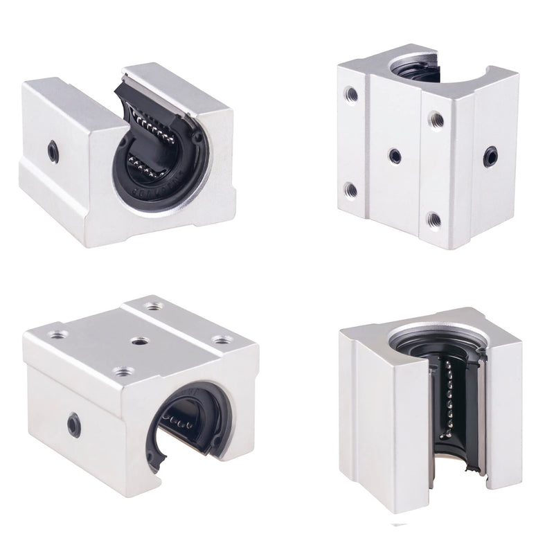 4pcs SBR16UU Linear Ball Bearing Slide Block 16mm Open Sliding Ball Bearing Block Aluminum Linear Router Motion Bearing for SBR16 Linear Motion Shaft Linear Guide Rail 4PCS - NewNest Australia
