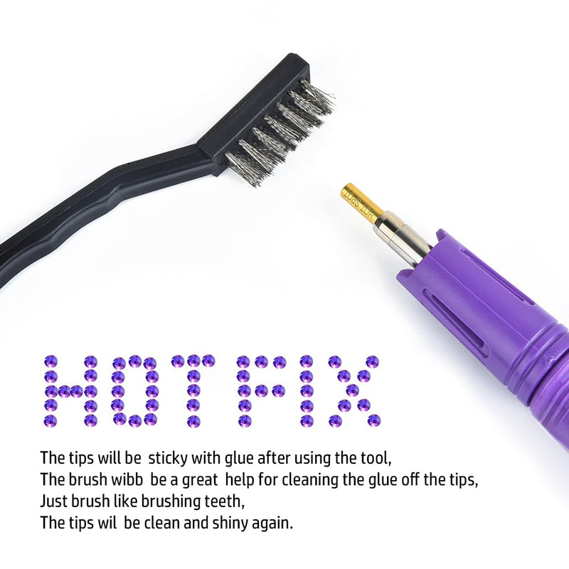Blinginbox Hot Fix Applicator Tool, Hotfix Rhinestone Setter Bedazzler Kit with Rhinestones, Kit, Hot Fixed Wand for Clothes Clothing Fabric Crafts, 4000 Pcs, AB Crystal, Clear,7 Gems Sizes Purple-4000
