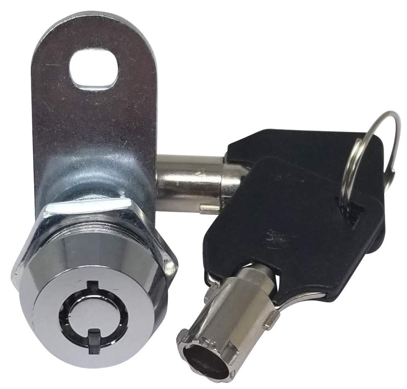 Admiral Locks Tubular Cam Lock, Keyed Alike Removable Key RV Compartment Storage Lock Cabinet Locks (Chrome Pack of 5, 5/8" 180°) Chrome Pack of 5 5/8" 180°