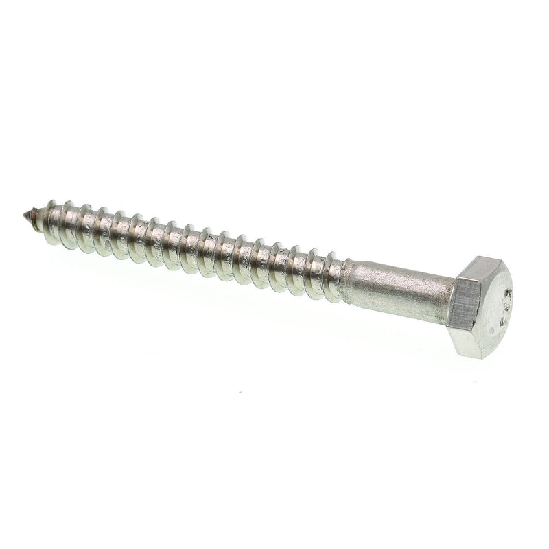 Prime-Line 9055097 Hex Lag Screws, 1/4 In. X 2-1/2 In., Grade 18-8 Stainless Steel (25 Pack)