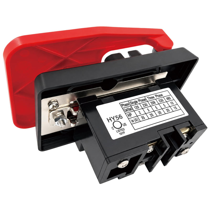 HY56 Universal 120V/230V Single-Phase Emergency Stop Switch for Woodworking Machinery & Industrial Equipment - 2-Pole Electromagnetic Motor Control (Compatible with KEDU HY56 Model)