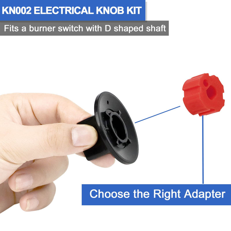 Fetechmate Universal Range Knob Kit KN002 RKE Universal Stove Knob Compatible with Universal Electric Gas Stove -Replacement for RK103 MA-XP6 AP5641247 TJKN002&RK103