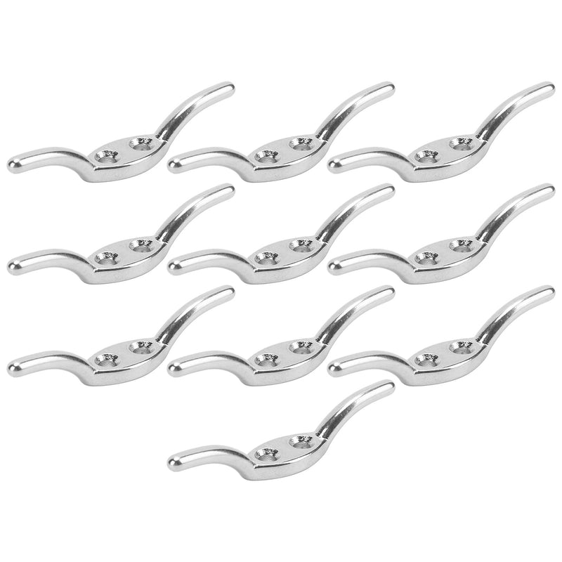 VGEBY Rope Cleat, Stainless Steel Durable 2 Inch Boat Cleat with Mounting Screw for Boaters Sailors Homeowners Flagpole Marine Use
