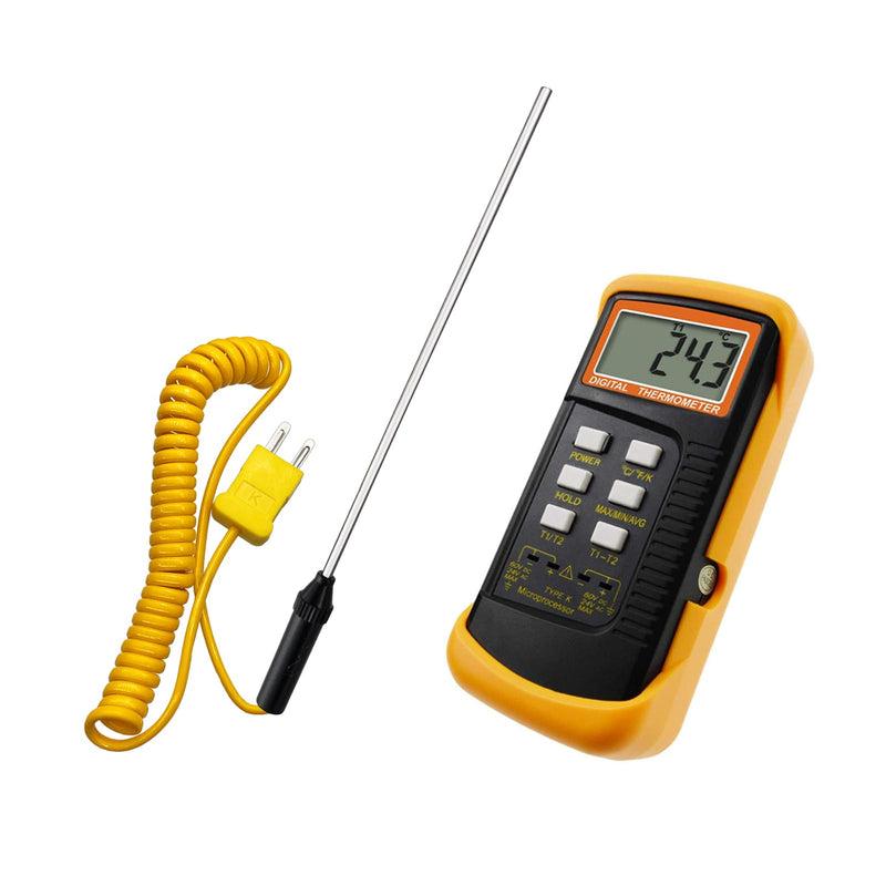1 Pcs K Type Thermocouple Probe, Handheld Temperature Sensor Thermocouple Probe Stainless Steel Probe K Type Sensor High Temperature Thermocouple -50 to 400℃ (TP30) TP30