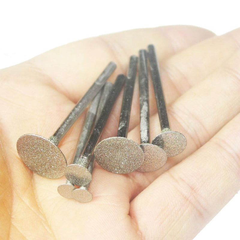 7 Pcs T Shape Diamond Cutting Burr, 1/8'' Shank Diamond Burs Stone Carving Sets For Dremel Rotary Tools