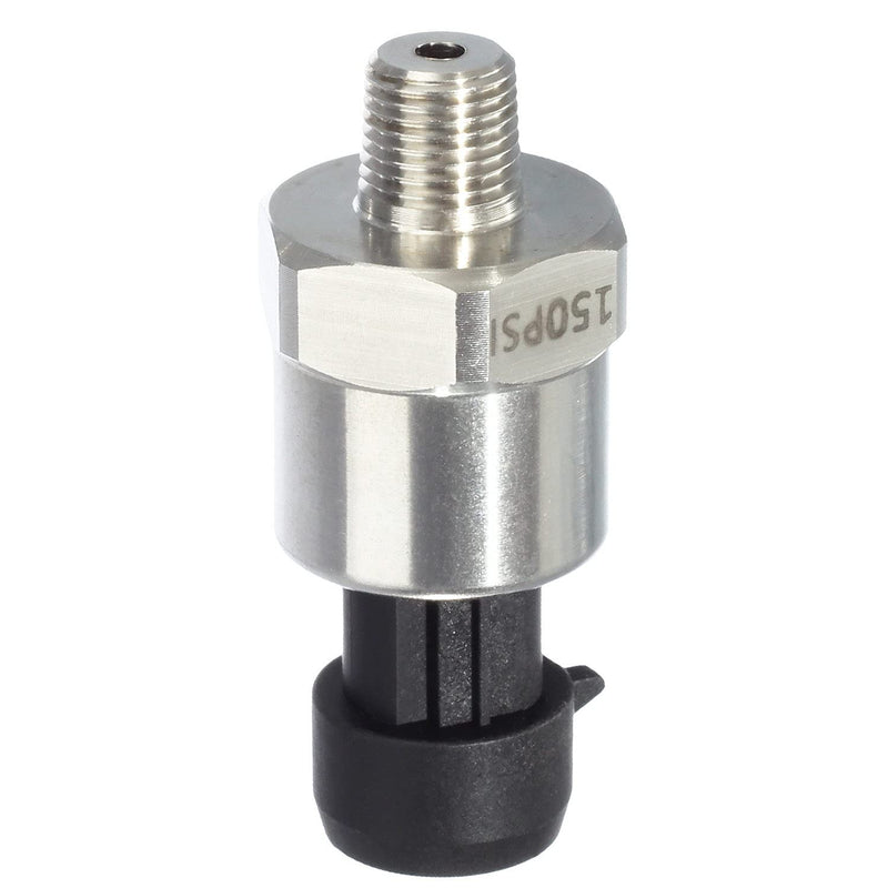 AUTEX 150 Psi Pressure Transducer/Sender/Sensor with Connector Harness 0-150 Psi Stainless Steel 1/8”-27 NPT Pressure Transducer Sensor Compatible with Oil, Fuel, Air, Water
