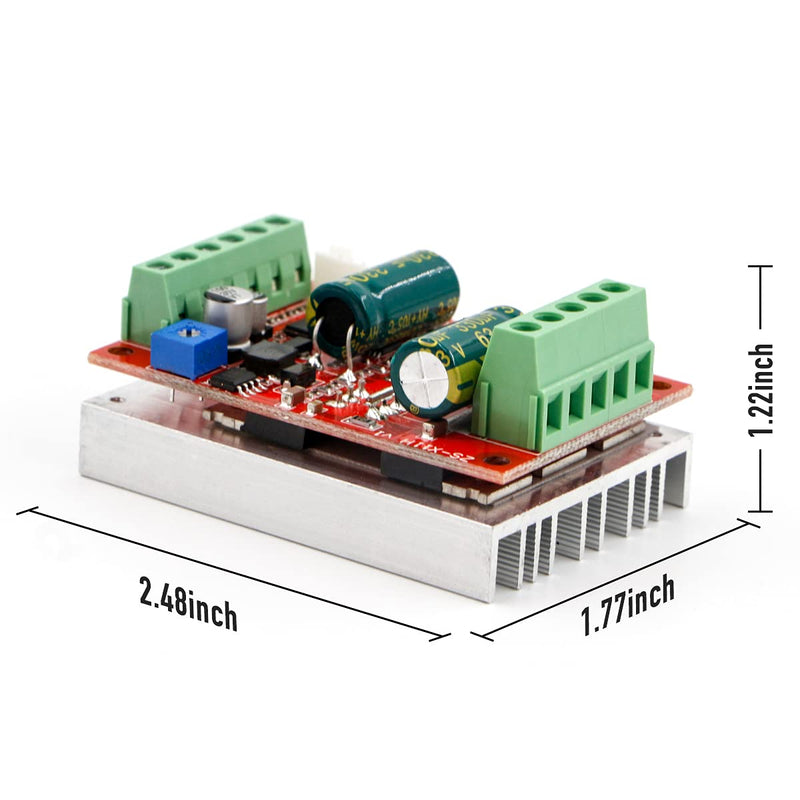 RioRand 350W 6-60V PWM DC Brushless Electric Motor Speed Controller with Hall Red