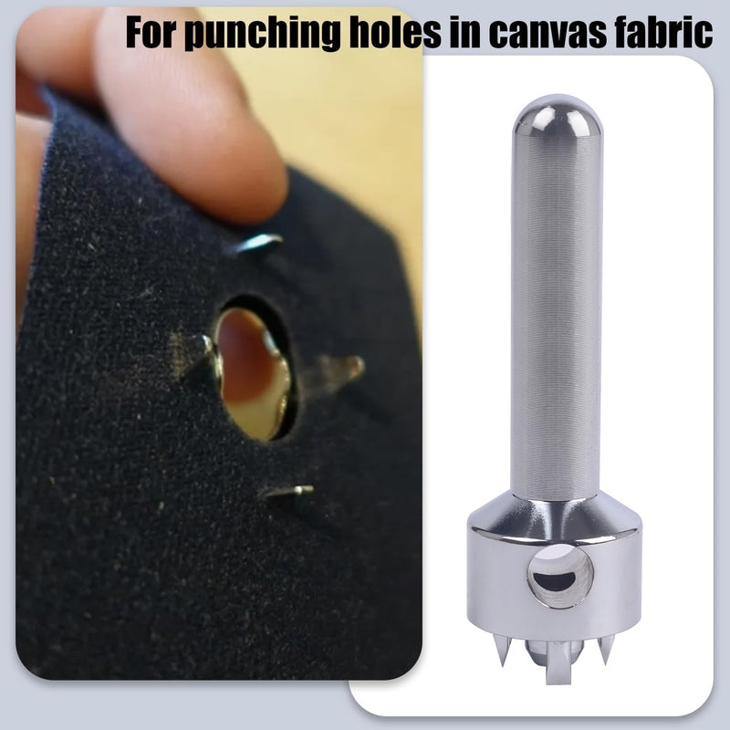Turn Button Twist Lock Canvas Hole Punch Cutting Tool, Common Sense Fastener Punch Tool, Steel Eyelet Cutter for Canvas, Sailcloth, Tarp, Compatible with Turnbutton Fasteners Only