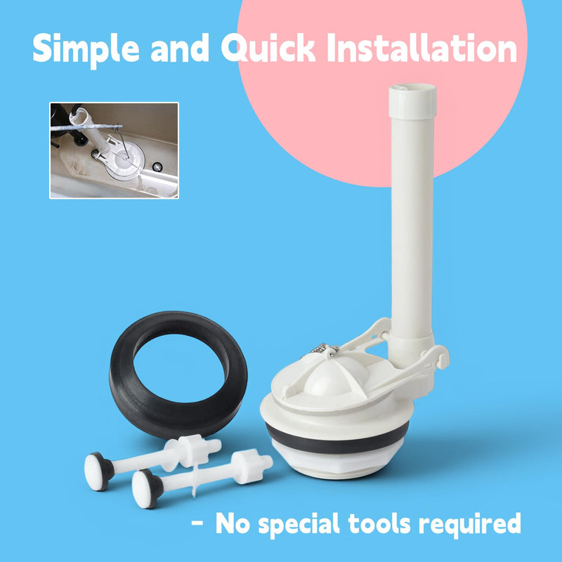 Toilet Flush Valve Replacement for American Standard Champion 4 for Titan for Duravit Toilet Parts Compatible with American Standard 4149a 4215a 4260 4266, Include Flapper Gasket Bolt Kit