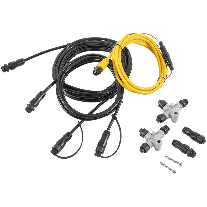 010-11442-00 NMEA 2000 Starter Kit for Garmin ECHOMAP Chirp, ECHOMAP Plus, NMEA 2000 Power Cable, Backbone Cable, Drop Cable with T-Connector and Female Male Terminator