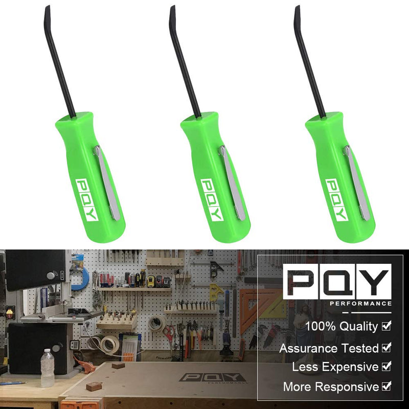 Mini Pocket Pry Bar with Pocket Clip 4.5" Length 3pcs (Green) green