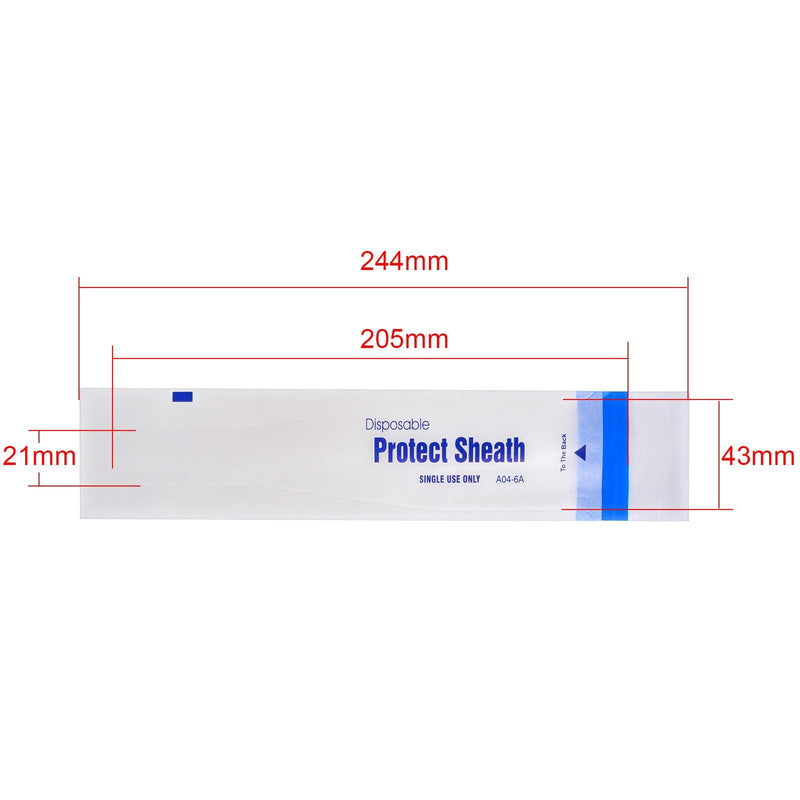 200 Pieces Intraoral Dental Camera Sleeve Sheath Cover for 5.0 Mega Pixels 6 LED