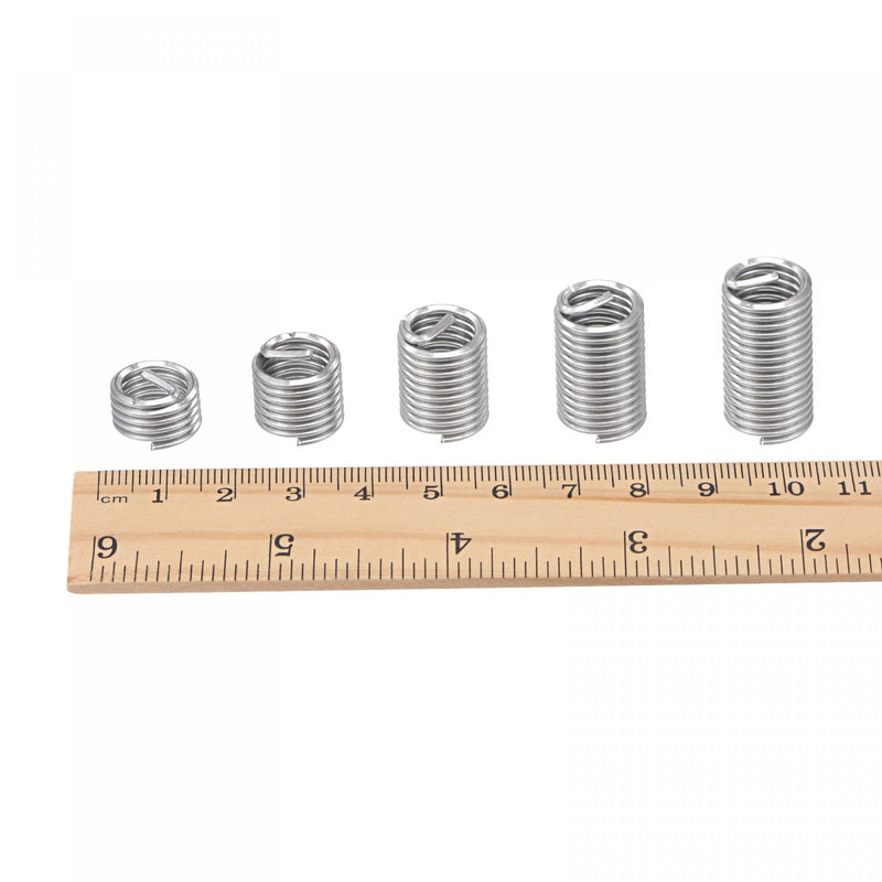 uxcell Wire Thread Inserts 7/16-14 UNC 1.0D 304 Stainless Steel Helical Type Coiled Wire Screw Repair Threaded Sleeve Steel Sheath 10pcs